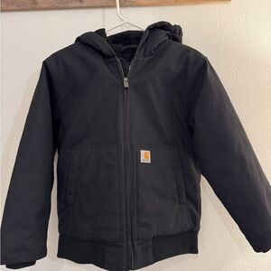 Boys Carhartt Black Jacket with Hood